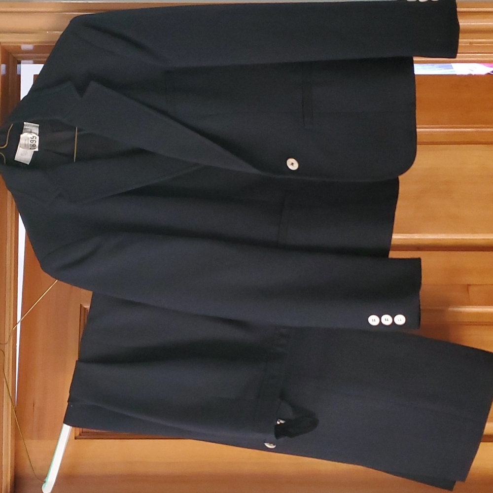 RARE Evan-Picone Vintage Black Linen Pants Suit Size 8 - Picture 10 of 16